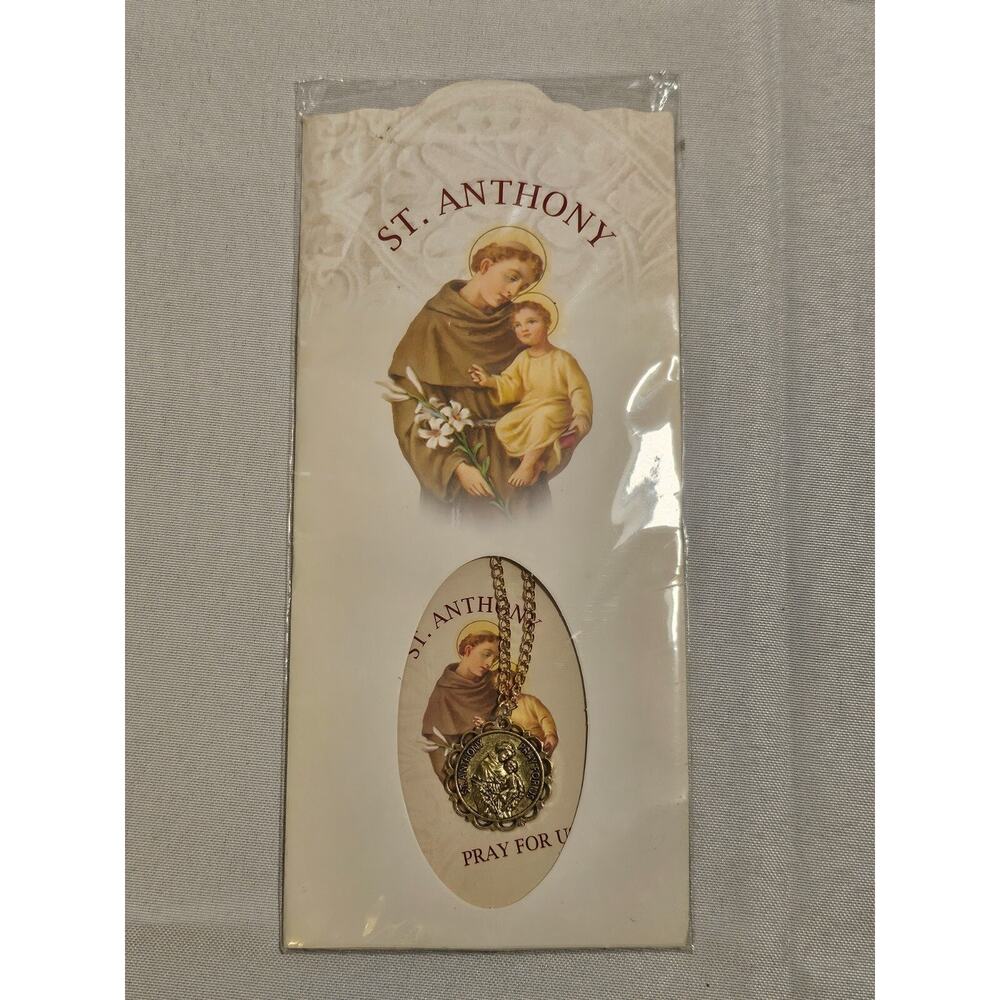 Franciscan Friars of the Atonement - Saint Anthony Pendant Prayer Necklace - NIP